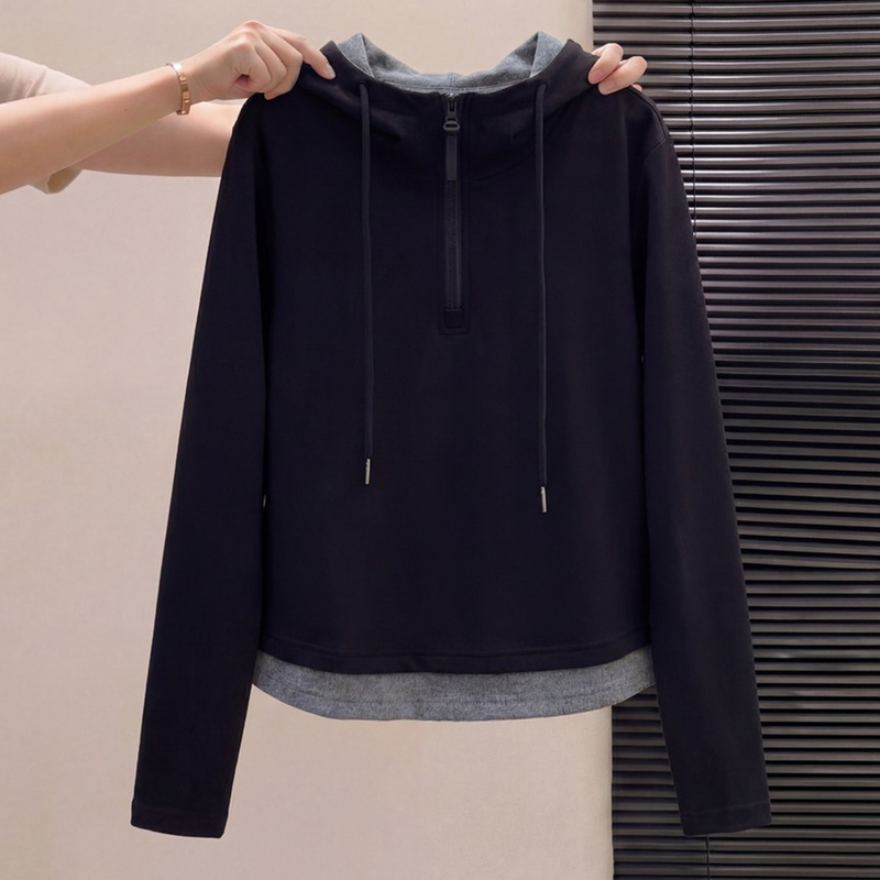 100kg 150kg Plus Size Women's Loose-Fitting, High-End Tops for Early Autumn, Flattering and Tummy-Concealing Base Shirts/T-Shirts for Chubby Women