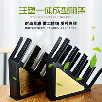 Coffee Milk Tea Shop Take Plastic Paper Sub cup shelf Table Placement Cup Lid Beaker integral forming outside with cup holder