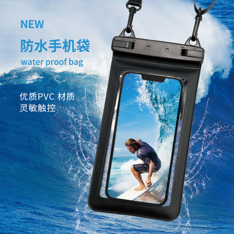 Mobile phone waterproof bag Swimming cashier bag touch screen Apple 6 7 8puls Huawei Universal spa bath Bath Seal Sleeve X
