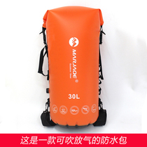 Blow and deflate swimming waterproof bag outdoor backpack diving upstream snorkeling beach drifting bag sealed storage bag