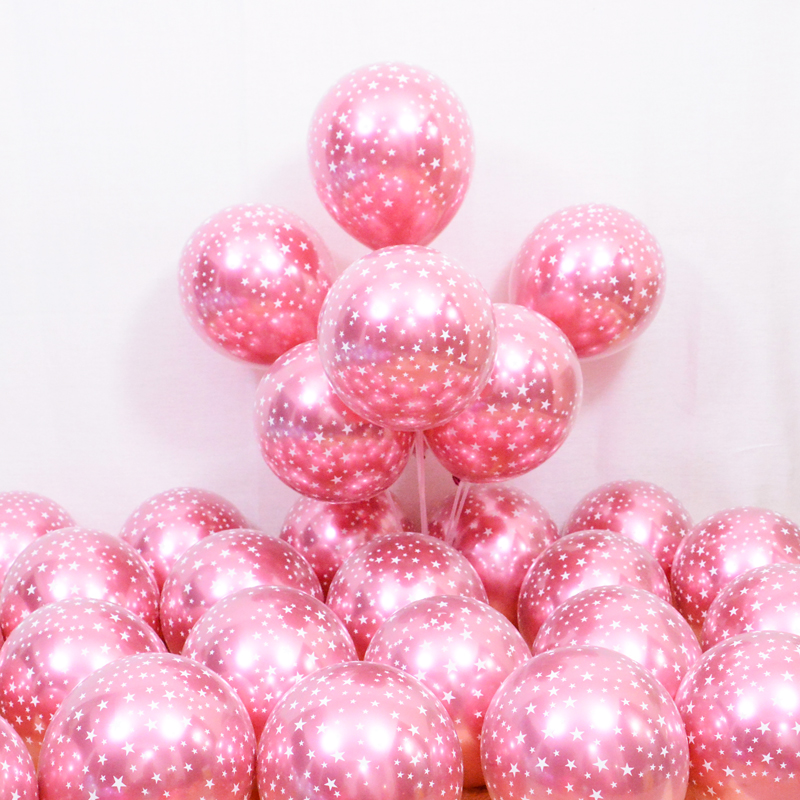 12 inch metal balloon chromium starry double - deck suite romantic wedding festival arrangement