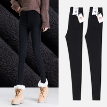 Plus velvet elastic leggings women wear 2021 new autumn winter thick small feet high waist small feet pencil black pants