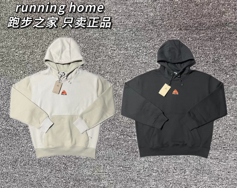 Nike Acg Logo Embroidered Retro Waterproof Warm Fleece Casual Hooded Sweatshirt Dh3088-072-010
