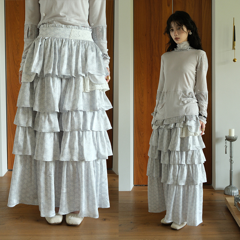 Mimichi Satin Dream Knot Lace Patchwork Cake Dress Mimichi Satin Dream Knot Lace Patchwork Cake Dress