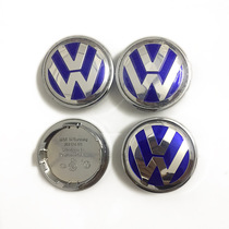  Suitable for Volkswagen 65mm wheel cover 56mm wheel cover Blue electroplated base Tire center cover Wheel label