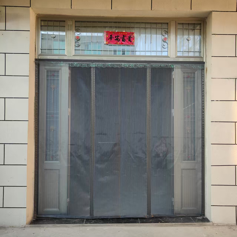 Magnetic Mosquito Net Door Curtain with Full Magnetic Strip, Self-Adhesive Magnet, Self-Absorbing Screen Window for Bedroom, Home Use, No Drilling Required