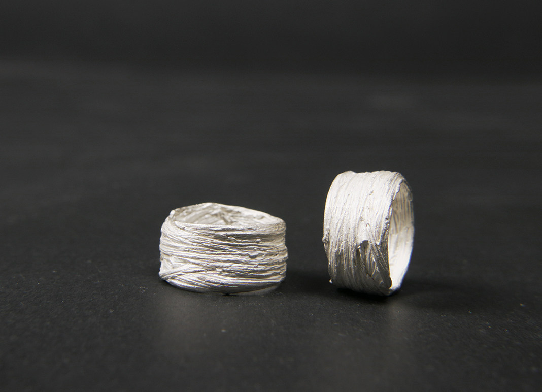 -TTULF-original pioneer DETAJ style BANDAGE hair styling 925 silver ring