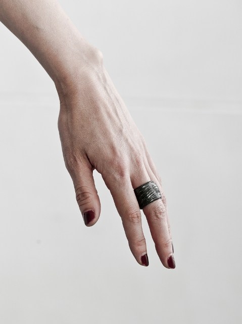 -TTULF-original pioneer DETAJ style BANDAGE hair styling 925 silver ring