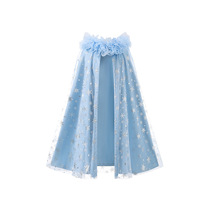 TXXKids special Xiaoxi childrens ice and snow Elsa princess cloak performance shawl baby birthday love sand blue cloak