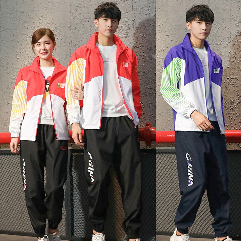 Spring and autumn New products Long sleeves table tennis clothes men and women lovers' shuttlecock balls track and field running sports wear pants badminton clothes