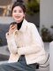Down jacket short women's 2025 winter new fashion Korean style lapel small fragrant white duck down light and warm jacket