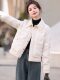 Down jacket short women's 2025 winter new fashion Korean style lapel small fragrant white duck down light and warm jacket
