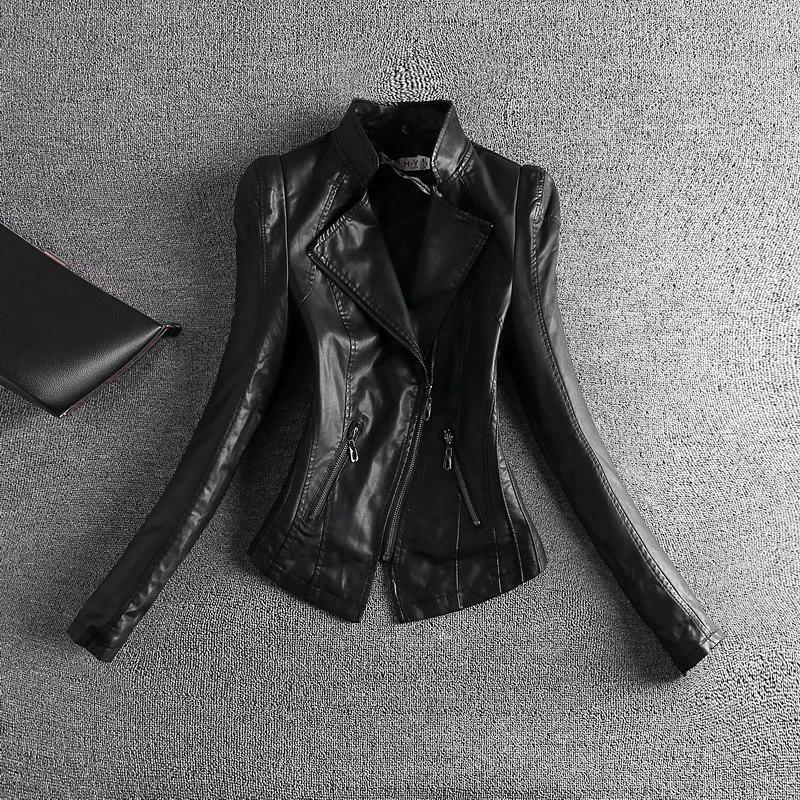 2026 Spring and Autumn Leather Jacket for Women, Short Style, New Vintage Haining Motorcycle High-End Feel, Petite Pu Leather Jacket