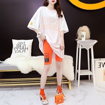 Sports Pants Suit Women Summer Dress 2022 Loose Foreign Air Leisure Wear and underpants short sleeve T-shirt Two sets of damp