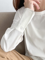 Long sleeve t-shirt female autumn dress 2022 new loose display slim 100 lap collar white stack wearing of undershirt blouse