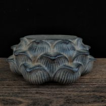 Black bluestone stone drum stone pier paperweight stone lion inkstone auspicious beast Pixiu water-absorbing beast tea house living room collection folk crafts