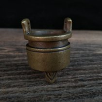 Mini incense burner brass household incense burner worship supplies craft gifts home decoration nostalgic ornaments practical collection