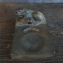 Bluestone inkstone town ruler study room four treasures study room decorations stone lions stone drums stone piers desk absorbing auspicious beasts Pixiu decorations