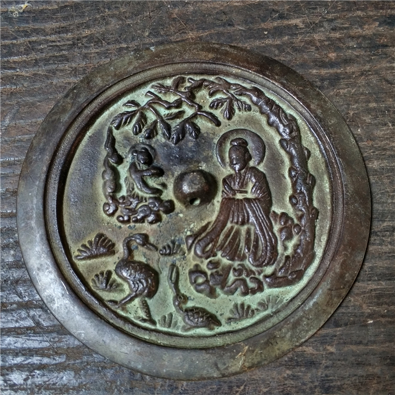 Bronze Mirror Figure Bronze Mirror Antique Bronze Mirror Old Mirror Bronze Mirror Imitation Antique Craft Gift Hem Accessories Ancient Play Collection