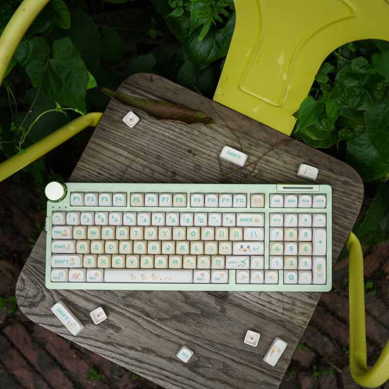 Duck 143-Key Mechanical Keyboard Keycaps Pbt Dye-Sublimation Moa Highly Compatible with 61/65/75/84/87/98 Etc