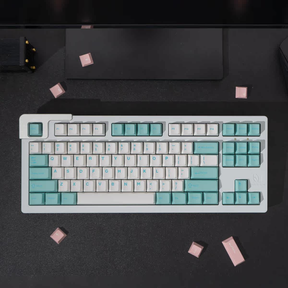 メカニカルキーボード用の白いキーキャップ,171キー,pbt,ダブル