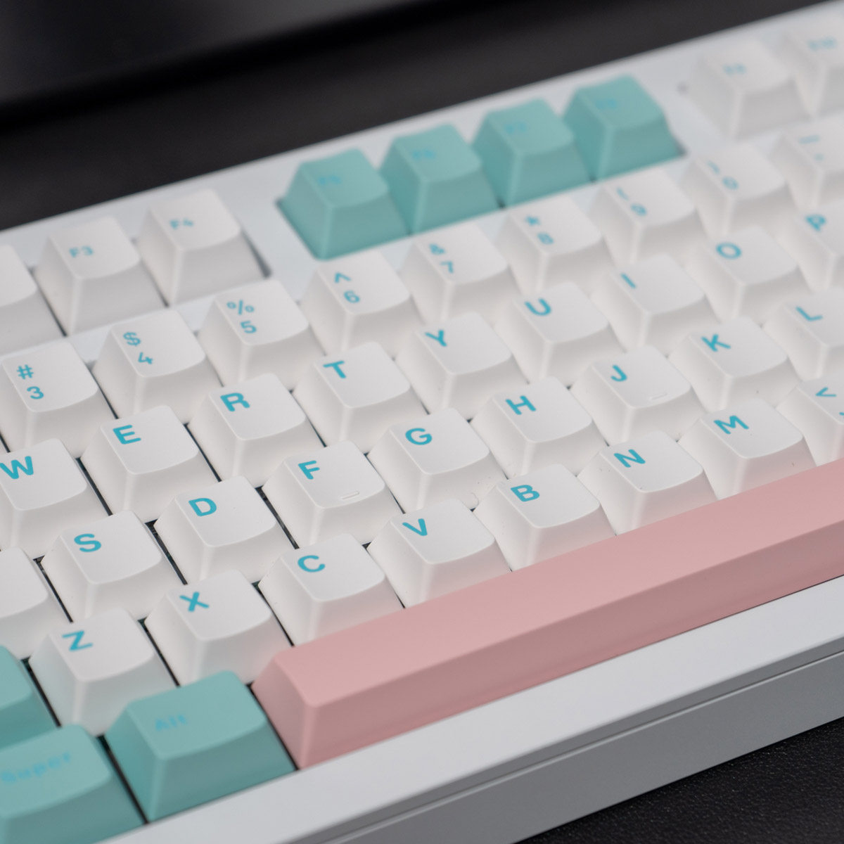 メカニカルキーボード用の白いキーキャップ,171キー,pbt,ダブル