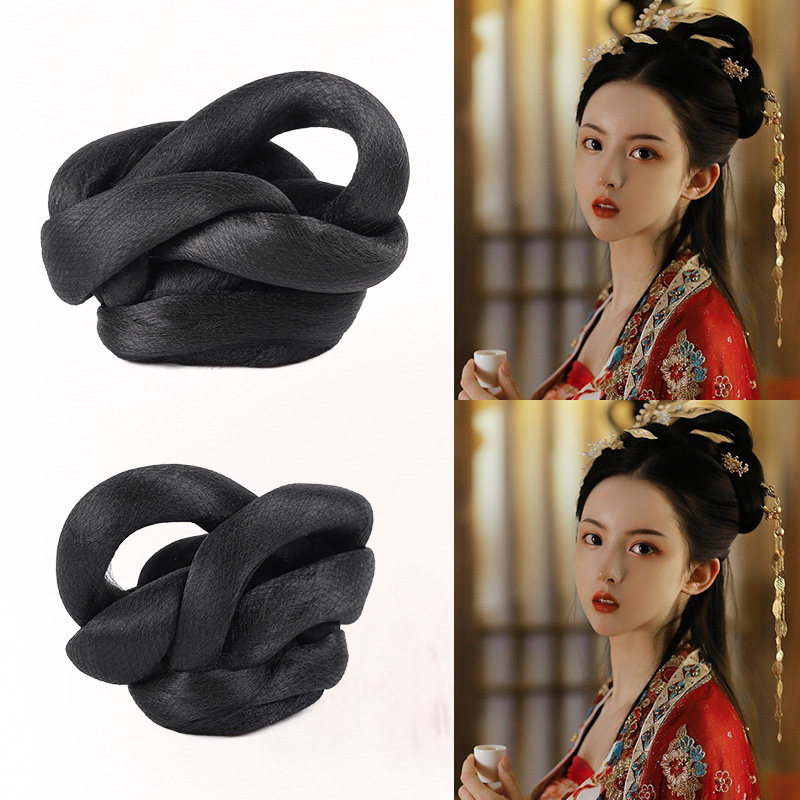 Hanfu Wig Styling Women's Ancient Dress Disc Hair hair Flying Sky Hair Daily Sloth Man Fairy Ancient Wind and Hair Bag-Taobao