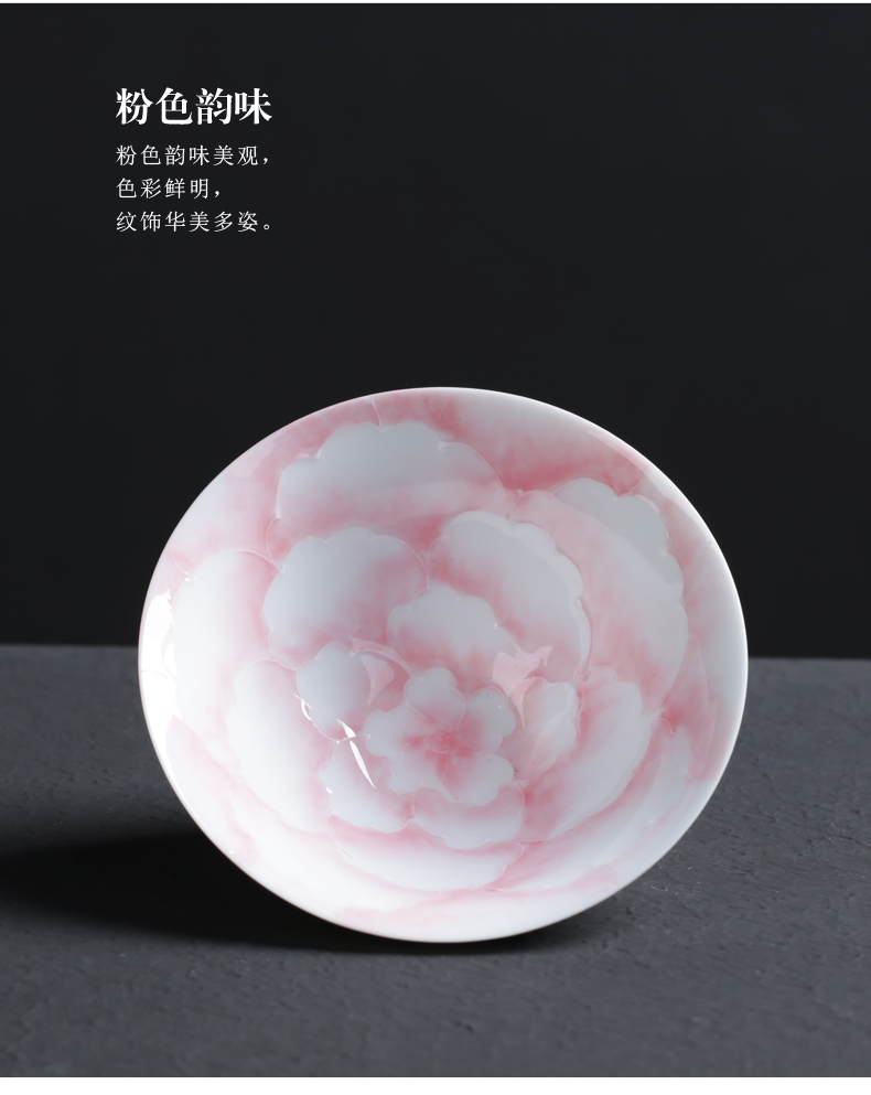 Poly real sheng kung fu tea sample tea cup hand - made bluish white porcelain jingdezhen ceramics thin foetus personal single cup tea cups