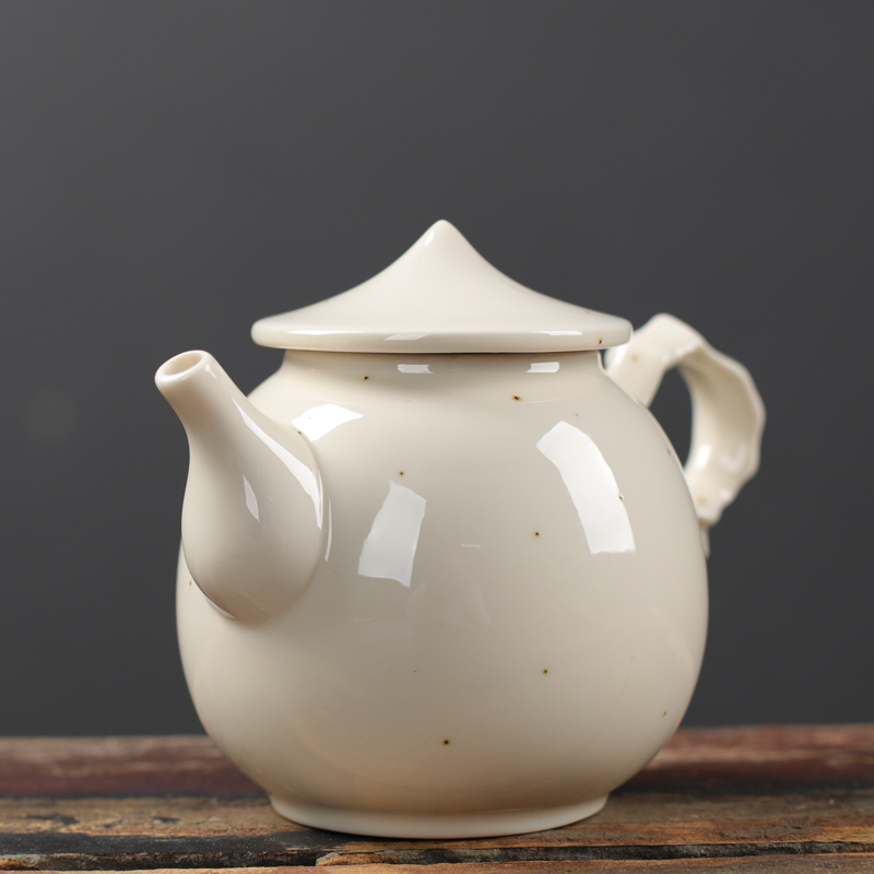 Poly real (sheng plant ash little teapot checking ceramic single pot of restoring ancient ways is kung fu tea set Japanese thin foetus teapot household