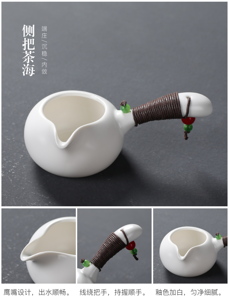 Ceramic tureen tea sets tea tray was kung fu tea cups dry terms household contracted tea of a complete set of white porcelain