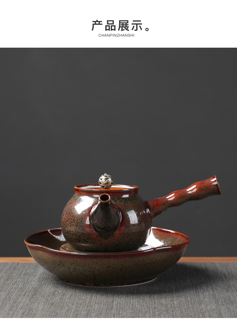 Poly real (sheng built one side teapot ceramics single pot of Japanese side keep pot hot kung fu the teapot household utensils