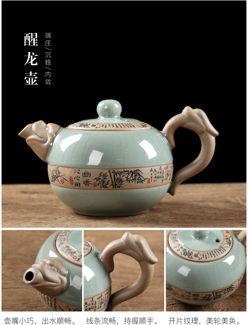 Poly real (sheng ebony wood tea tray was home brother your up up of a complete set of kung fu tea sets contracted Europe type small tea table