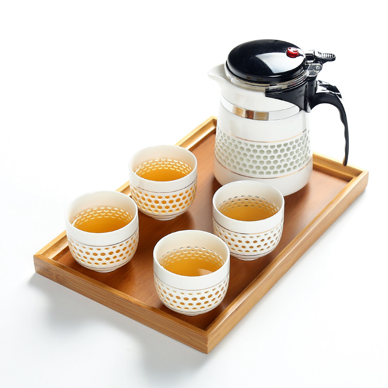Jusheng office brewing cup ceramic inner tank filter teapot kettle exquisite skeleton tea cup floating cup