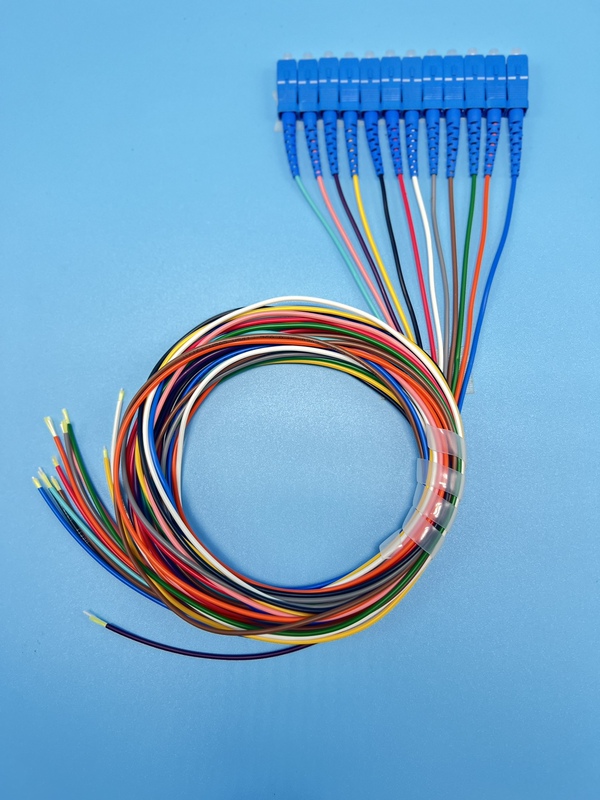 12-Core Bundled Colored Upc Telecom-Grade Odf No-Jump Fiber Optic Patch Panel 2.0 No-Jump Pigtail Fiber Optic Jumper Telecom-Grade