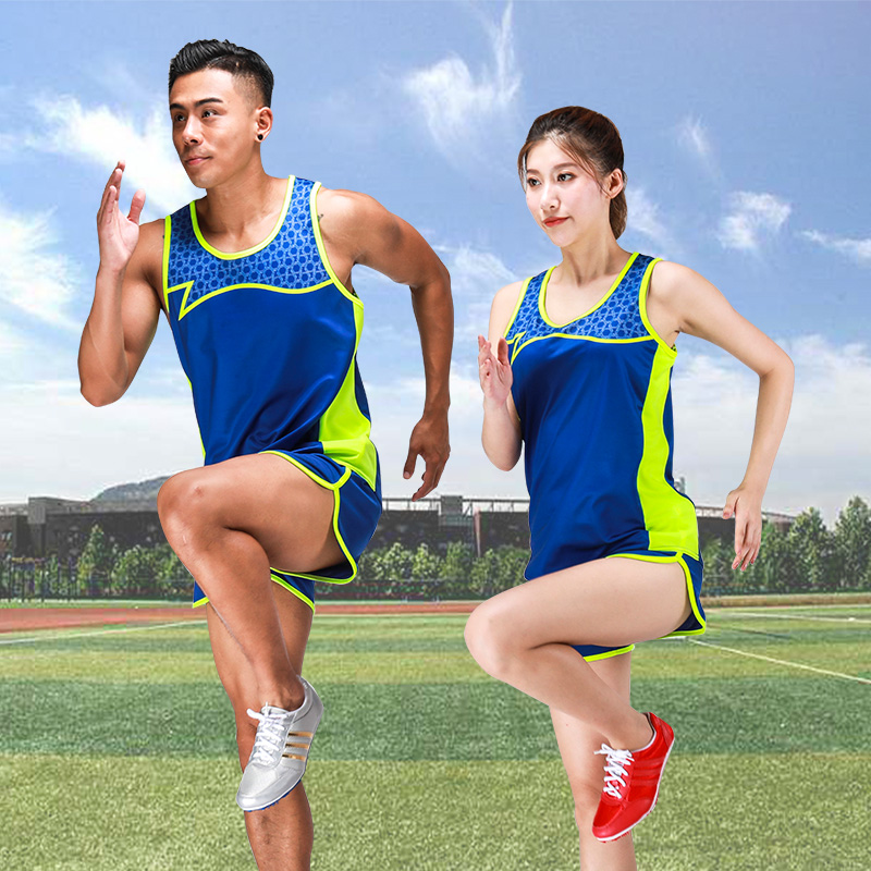 Tracksuit Suit Men's Long Running Marathon Race Suit Vest Shorts Students Female Short Running Pace Sports Training Wear