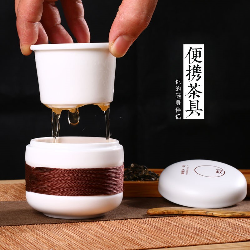 The kitchen kung fu tea set suit small crack a teacup mini Japanese household contracted simple portable ceramics to travel