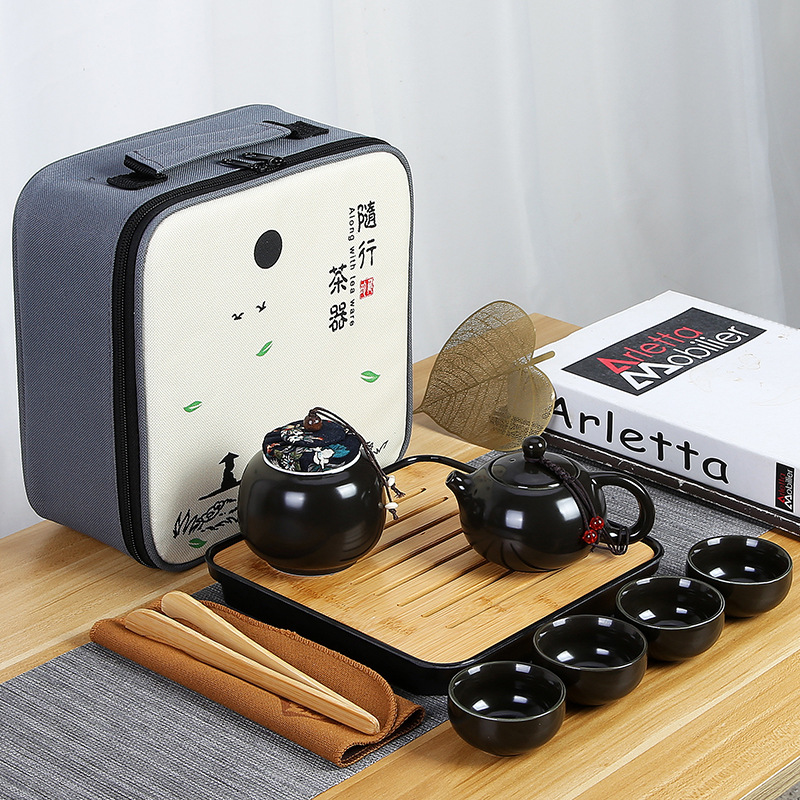 The kitchen is suing portable travel tea set up crack glass ceramic tea set business gifts tea sets