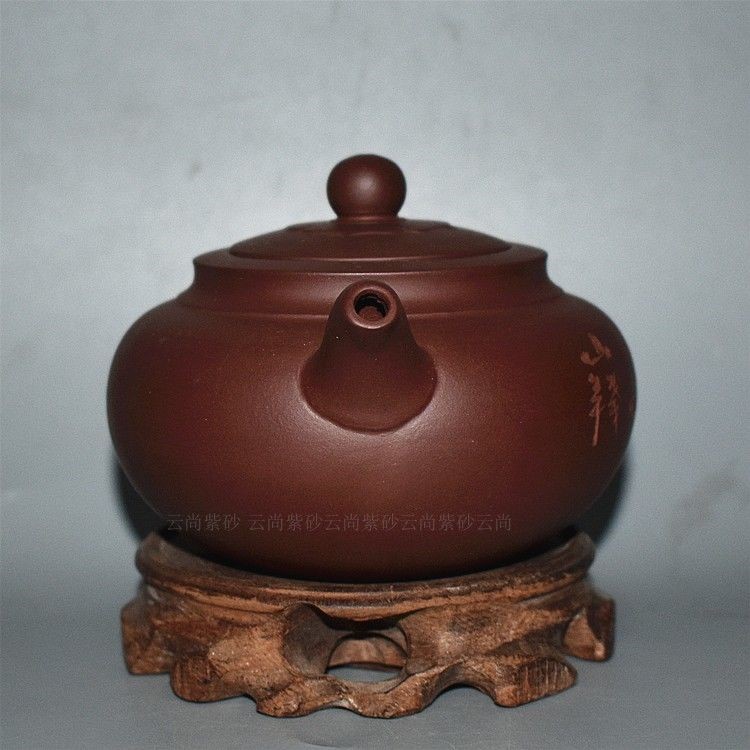 The kitchen yixing it pure checking antique purple clay teapot kunfu tea pot set household ceramic tea set