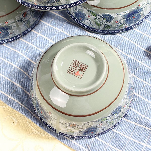 The kitchen of jingdezhen celadon dishes suit rice bowls straight family rainbow such as bowl bowl Chinese Japanese ceramics tableware