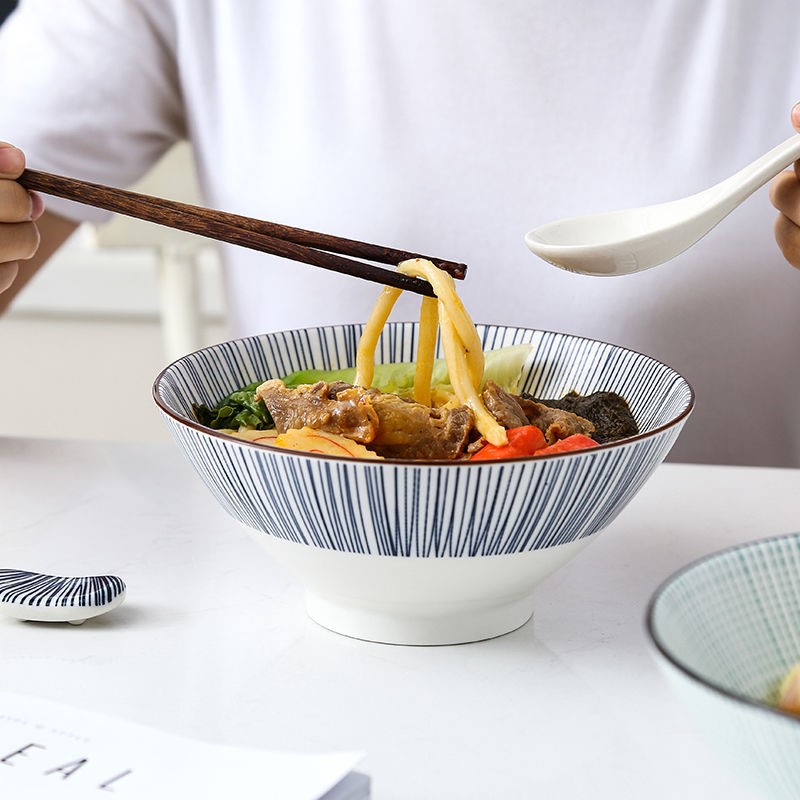 The Japanese kitchen ceramic terms rainbow such use household use pull rainbow such as bowl sweethearts bowl of noodles bowl tableware, lovely web celebrity