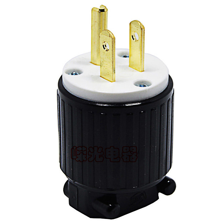 LK7515P15A 125V 5-15P UL American Plug Christmas Tree Wiring Plug Generator American Tripod