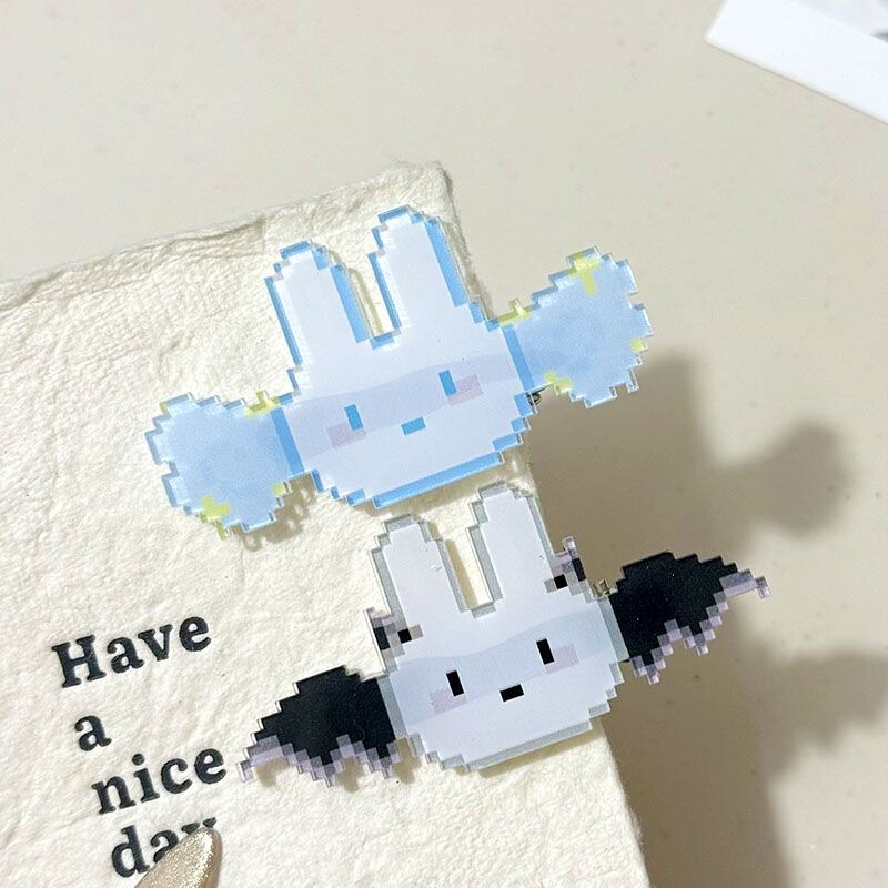 New Mosaic Devil Angel Cat Wings Cartoon Hair Accessories Hairpin for Girls, Sweet and Unique with High Aesthetic Appeal