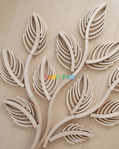 ins same style cross-border export wooden petals large curved board small cute building blocks ins open wooden toy building