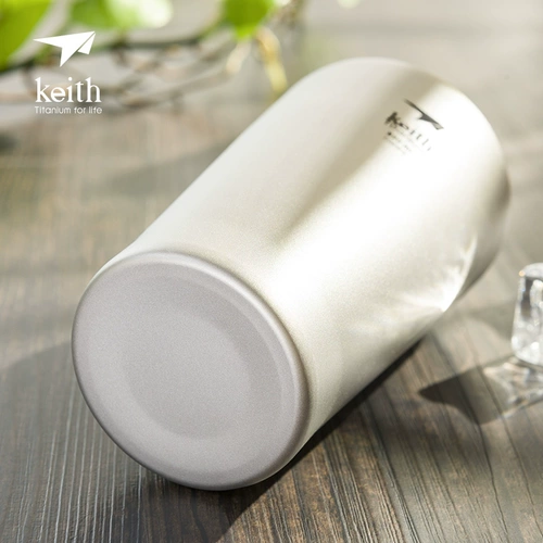 Кейт Кайси чистый титановый двойной слой крышка пакета пивное стекло на открытом воздухе дома тепловая чашка дикого лагеря Пикник