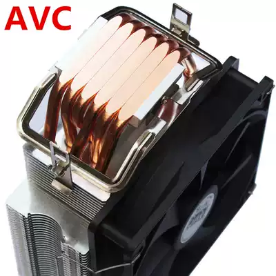 AVC6 copper tube 12CM radiator mute AMD775 1366 1155Intel multi-platform CPU cooling fan