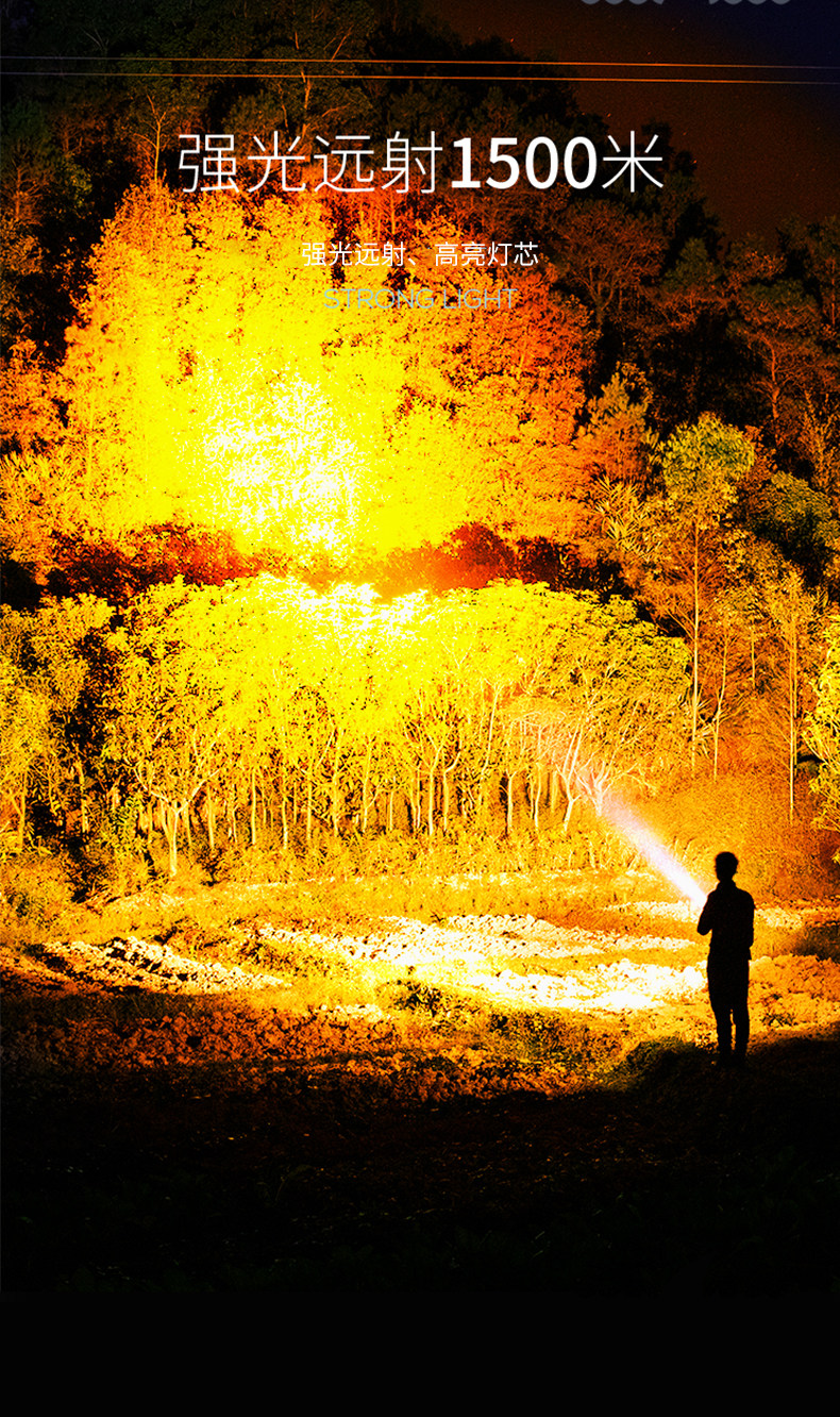 手電筒黃光手電筒強光暖光抓魚透水遠射防水充電野外照魚捕魚戶外超亮頭燈 Yahoo奇摩拍賣