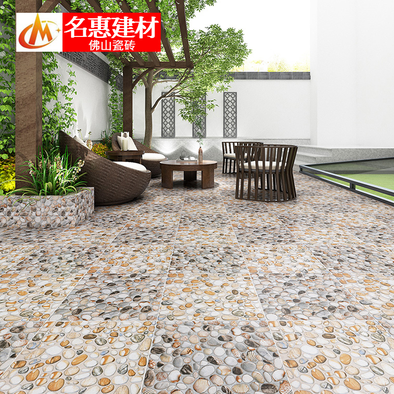 Cobble floor tile 400x400 balcony tile tile kitchen floor tile anti - slip - resistant patio tile
