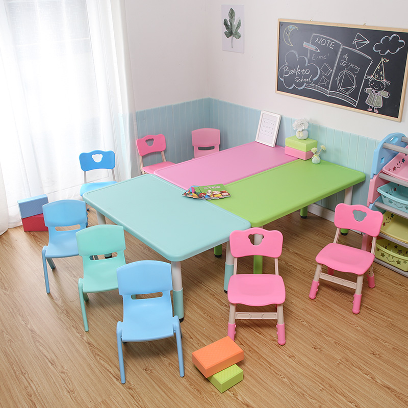 Kindergarten Children Plastic Tables And Chairs Desks And Chairs