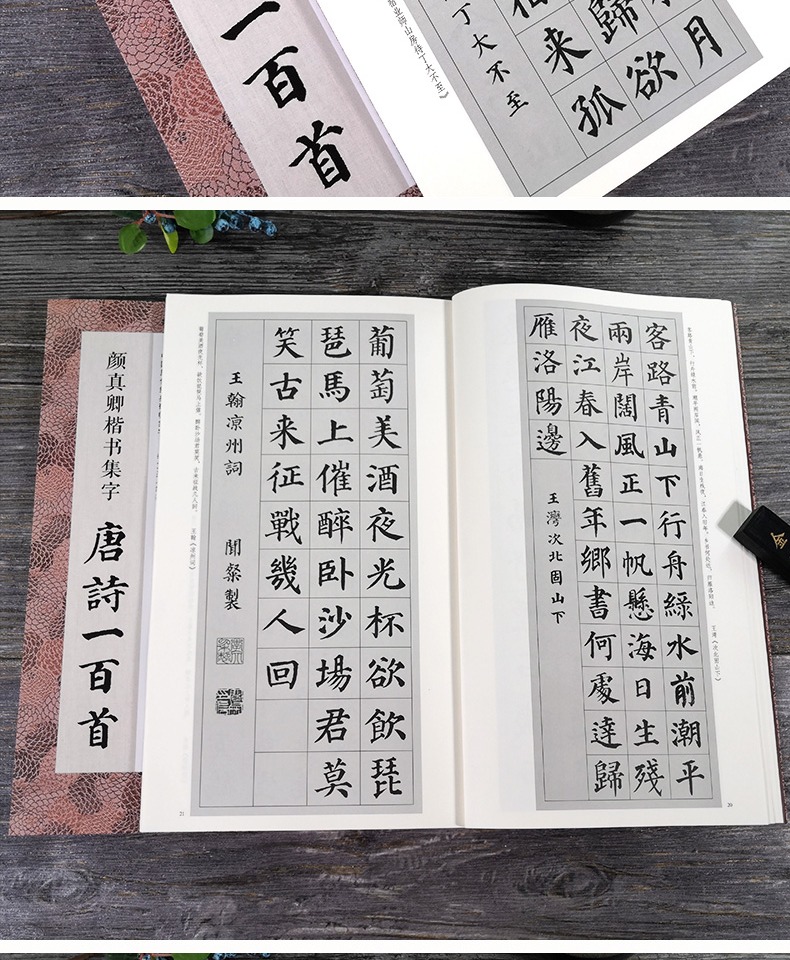 颜真卿楷书集字唐诗一百首 收录颜真卿楷书经典碑帖集字古诗词作品集临摹教程 楷书毛笔书法字帖颜体多宝塔碑颜勤礼碑楷书集字古诗