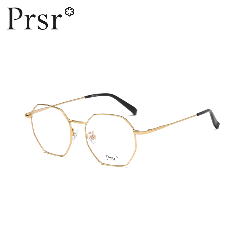 Pasa Zhai Xiao Xiao Same Style Flat Mirror With Degree Hexagon Matching Myopia Angular Spectacle Frame Female Pasha Tide